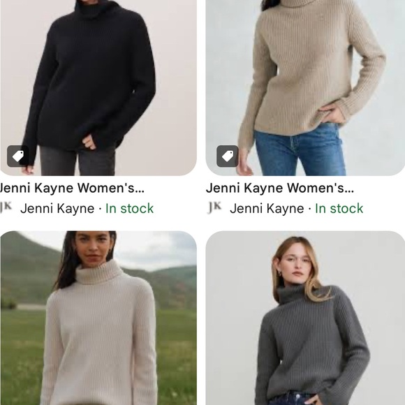 Jenni Kayne Cashmere Turtleneck Sweater NAVY (discontinued) - retail $695. EUC - Picture 2 of 3